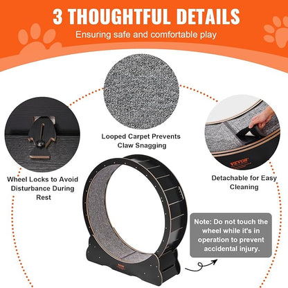 VEVOR Cat Exercise Wheel, 43.3" Large Cat Treadmill - Image 6