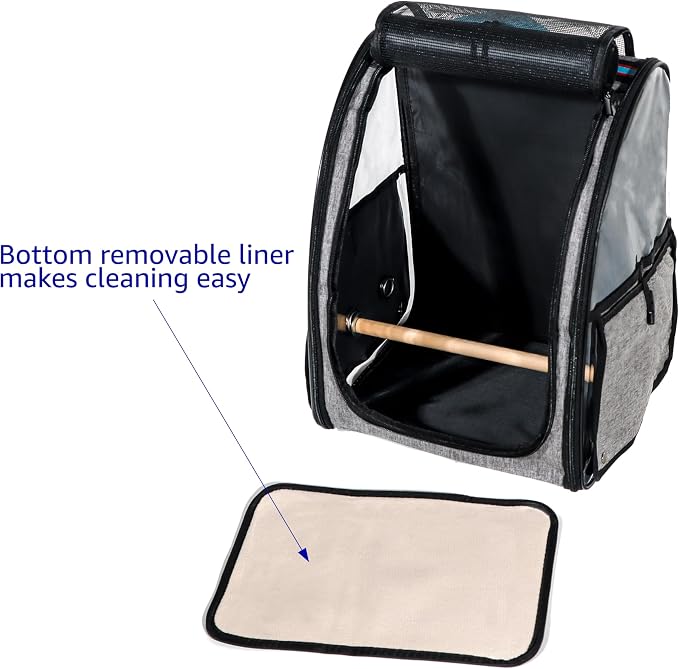 Trademark Innovations Bird Backpack, Bird Carrier Travel Cage, Portable Bird - Image 4