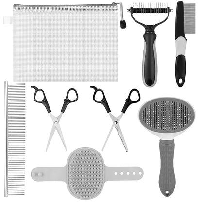 Pet Grooming Kit – Shedding Slicker Brush & Bath Massage Tool - Image 9