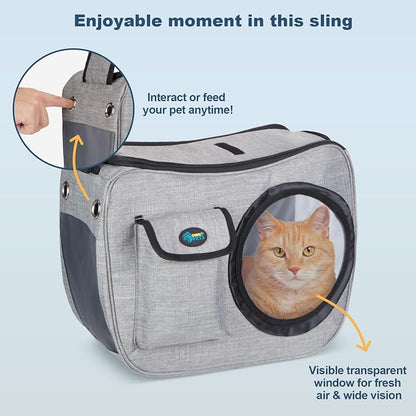 OWNPETS Pet Sling Carrier, Pet Airline Carrier Travel Bag, Fit 10~13lb Small - Image 6