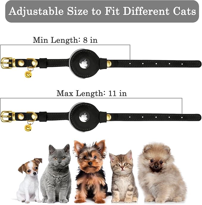 OOPSDOGGY Reflective Leather AirTag Cat Collar - Image 3