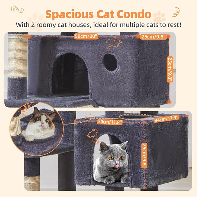 Taoqimiao Cat Tree 71-Inch, Cat Tower - Image 4
