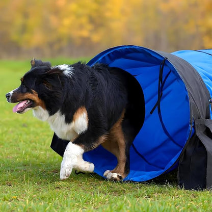 28 in 10 Foot Blue Extra Large Dog Agility Tunnel - Image 5