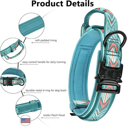 DAGANXI Tactical Dog Collar, Adjustable Military Training Nylon Dog Collar - Image 3