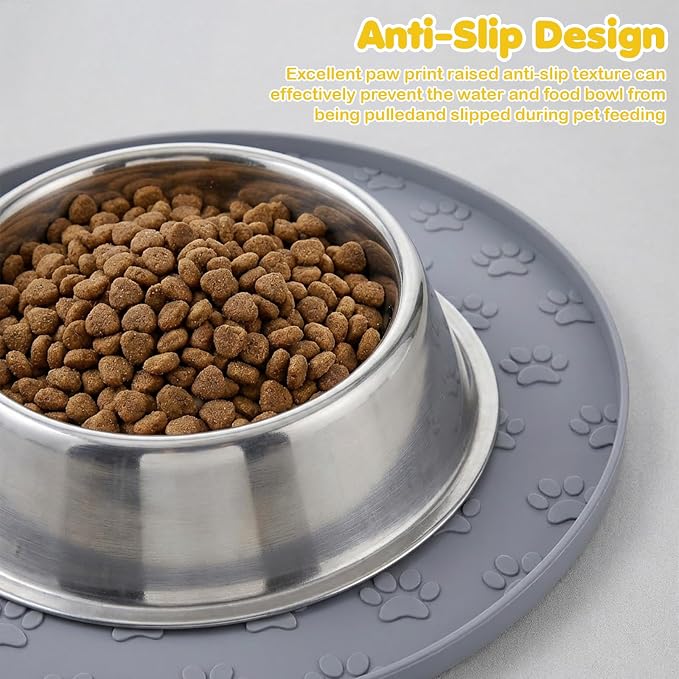 Silicone Pet Food Mat, Dog Dish Mat, Dog Cat Food Mats Small, Silicone Mats - Image 7