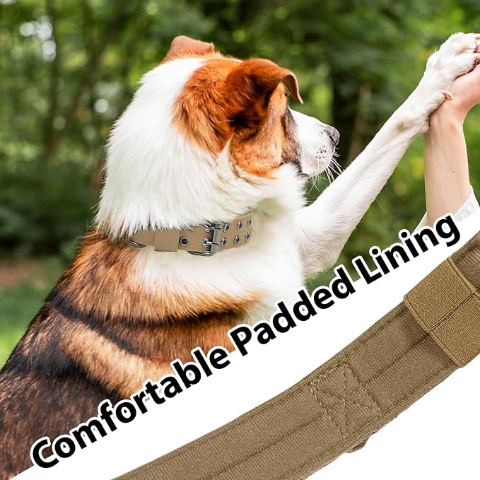 Tactical Dog Collar Military Adjustable Dog Collars Soft Nylon Training Collar - Image 5