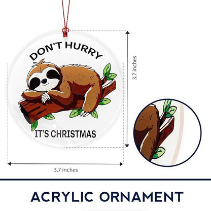 Sloth Ornament, Sloth Gifts for Women, Christmas Ornament 2025 Funny Lazy - Image 4