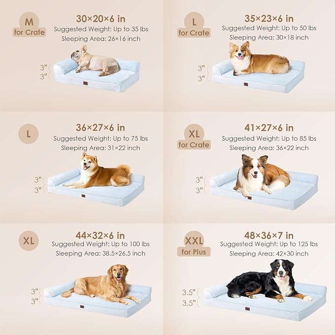 EHEYCIGA XL Dog Bed Memory Foam - Image 2