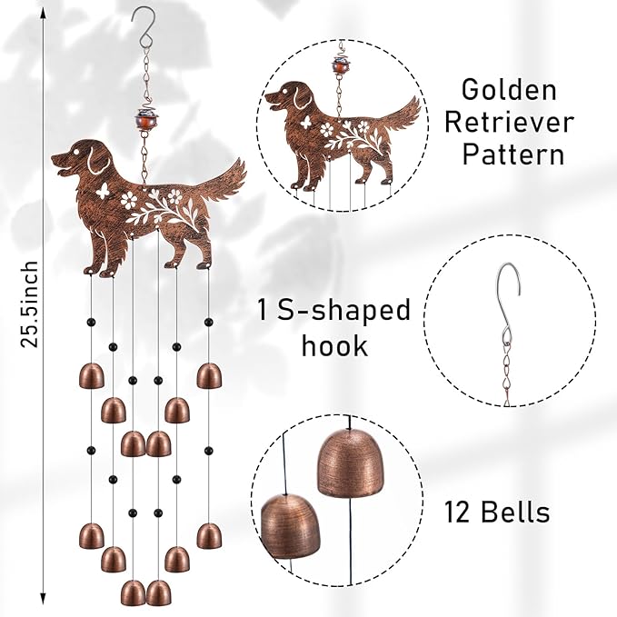 24 Inch Metal Wind Chimes Decor - Image 2