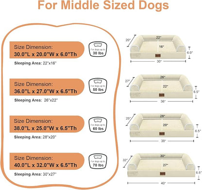 Large Dog Bed Orthopedic Washable: Beds Bolster XL Bed Big XLarge Dogs Egg - Image 6