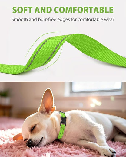Joytale Small Dog Collar, Reflective and Adjustable Nylon Collar - Image 3