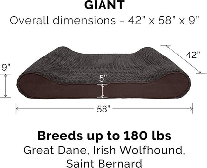 Furhaven Replacement Dog Bed Cover Ultra Plush Faux Fur & Suede Contour Luxe - Image 3