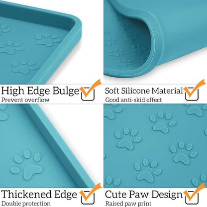 Ptlom Dog Food Mat Anti-Slip Pet Bowl Mats - Image 7