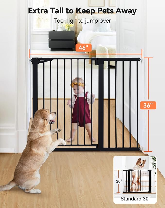 COMOMY 36" Extra Tall Baby Gate - Image 2