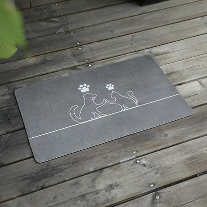 Le courant Dog Bowl Mats, Cat Feeding Mat, Non-Slip Super Absorbent, No Stains by Unknown