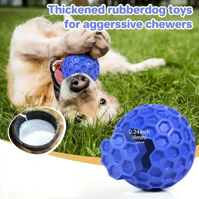 Tough Squeaky Dog Balls Puppy Toys, Interactive Dog Toys - Image 3