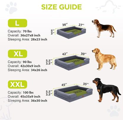 Orthopedic Dog Bed for Extra Large Dogs, XXL Waterproof Egg Crate Memory Foam - Image 4