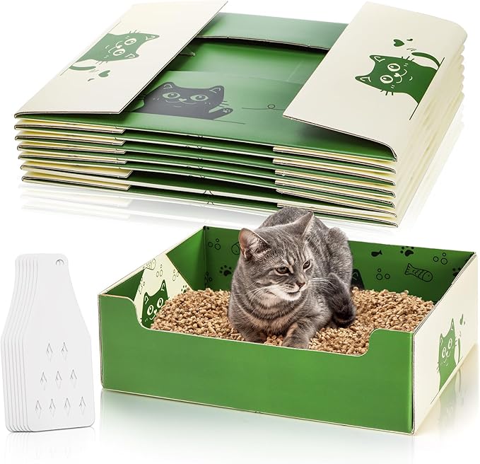 SOUJOY 8 Pcs Disposable Litter Boxes by SOUJOY