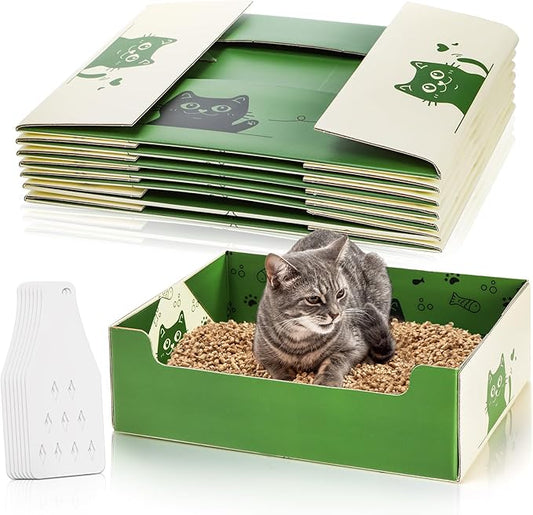 SOUJOY 8 Pcs Disposable Litter Boxes by SOUJOY