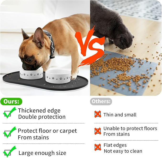 KPWACD Pet Feeding Mat for Dogs and Cats, Silicone Dog Placemat Non-Slip - Image 3