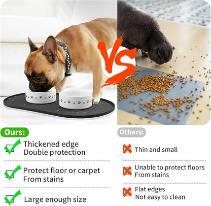 KPWACD Pet Feeding Mat for Dogs and Cats, Silicone Dog Placemat Non-Slip - Image 3