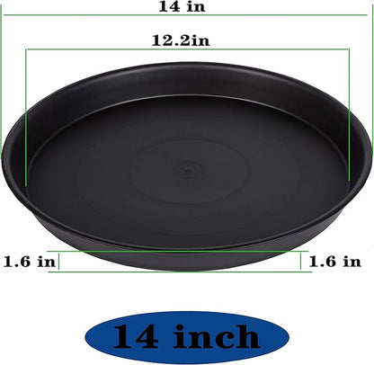 4 Pack of 14 inch Plant Saucer, Heavy Duty Plant Saucer 14 inch Round, Plastic - Image 3
