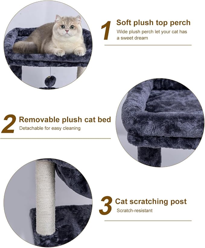 SYANDLVY Small Cat Tree for Indoor Cats, Activity Cat Tower - Image 6