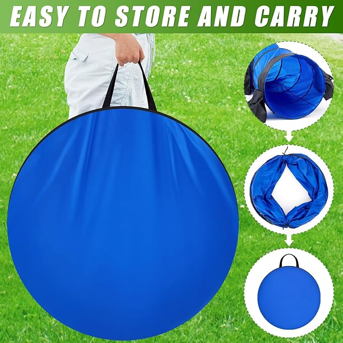 28 in 18 Foot Blue Extra Large Dog Agility Tunnel - Image 4