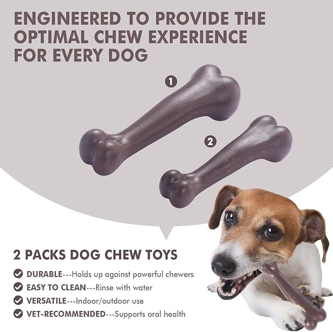 2 Pack Durable Dog Chew Toys for Aggressive Chewers-Puppy Teething Toys - Image 5