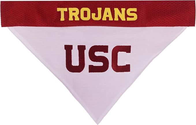 Pets First Collegiate Pet Accessories, Reversible Bandana, USC Trojans - Image 2