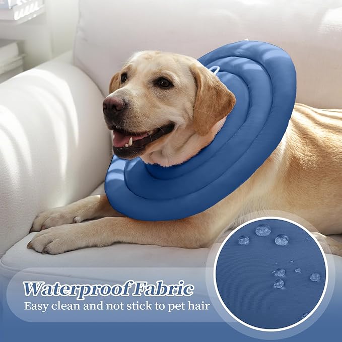 IDOMIK Dog Recovery Collar, Waterproof Soft Dog Cone After Surgery, Comfy - Image 3