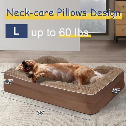 Orthopedic Dog Bed for Large Medium Sized, Washable Memory Foam Large Dog Bed - Image 4