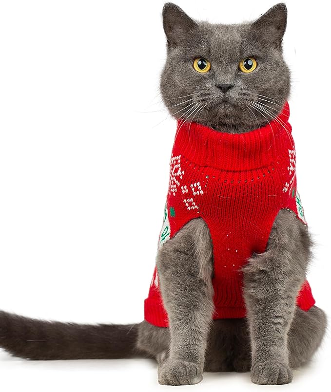 Stretchy Cat Christmas Sweater - Image 7