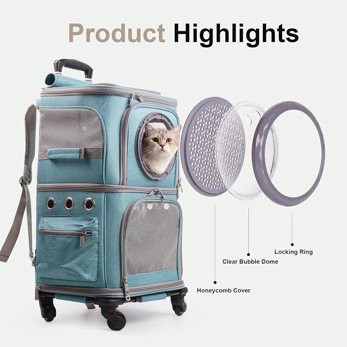 2-in-1 Pet Carrier Backpack for Two Cats or One Dog - Image 4