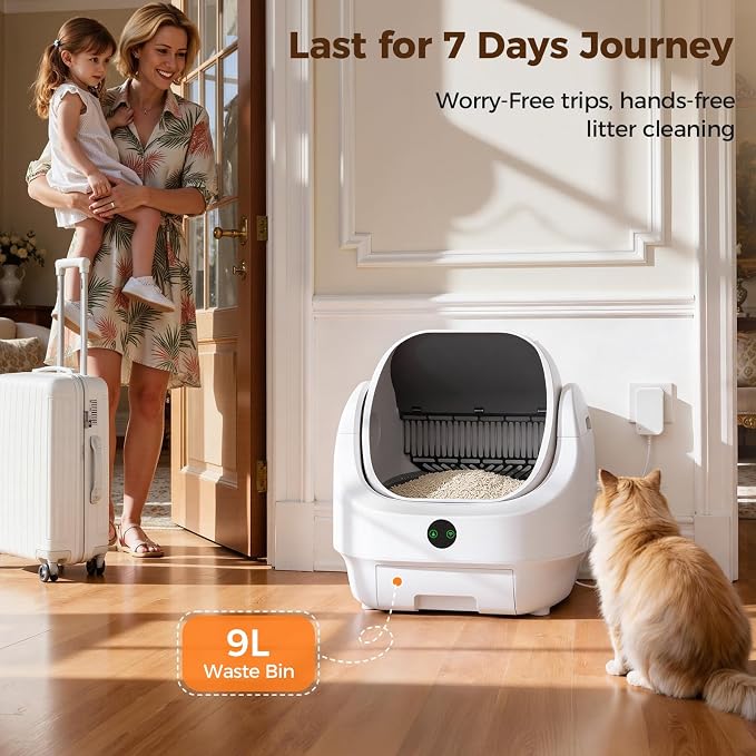 Open Top Automatic Litter Box, Odor Control, Ready to Use, Self Cleaning Litter - Image 8