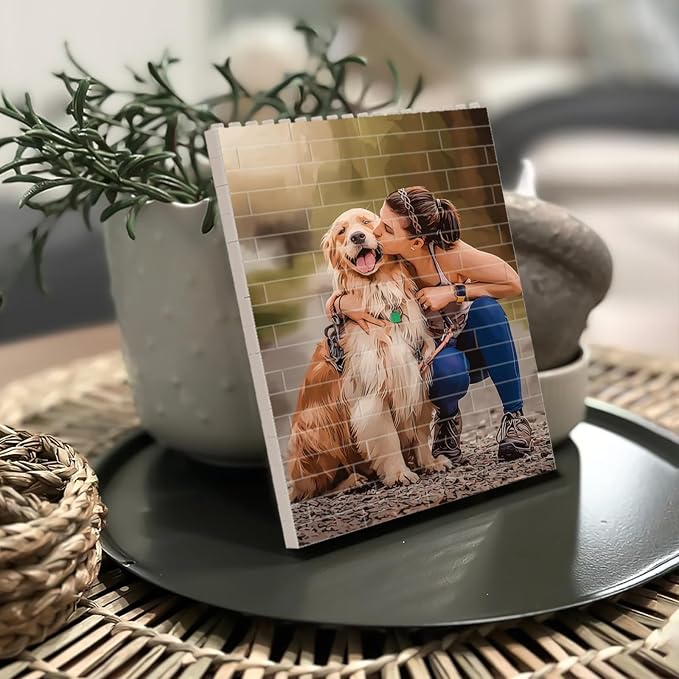 NAZENTI Custom Pet Memorial Photo Building Block gifts by Nazenti