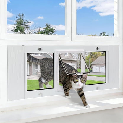 Full Size Window Pet Door for Cats & Small Dogs 31"-36" Various Sliding Windows - Image 9
