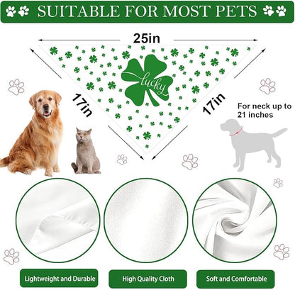 St. Patrick's Day Dog Bandana, 2 Pack Adjustable Holiday Party Pets Saint - Image 3