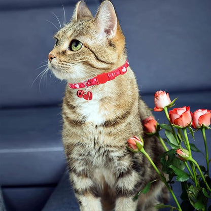 Breakaway Cat Collars with Bell & Cute Pendants, 3 Pack Safety Buckle Kitten - Image 6