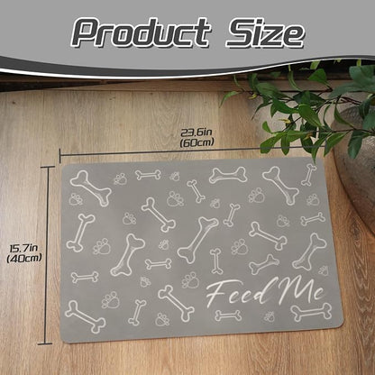 Le courant Dog Bowl Mats for Feeding, Cat Feeding Mat, Non-Slip Super Absorbent - Image 5