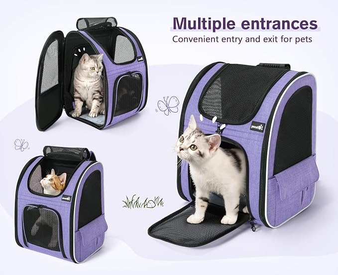 Pecute Cat Backpack Carrier Expandable, Pet Backpack - Image 8