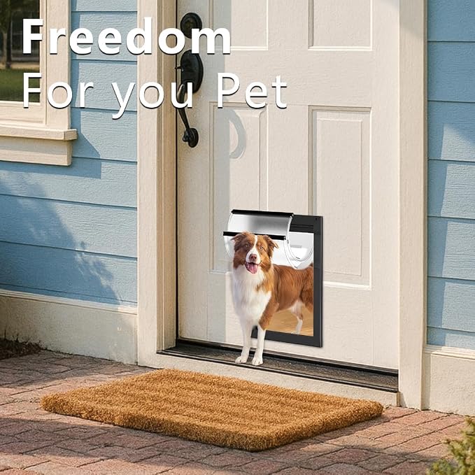 Aluminum Large Dog Door for Door, Doggie Door - Image 2