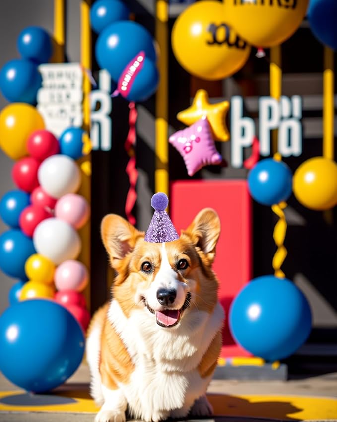 PET SHOW 5 Pack Mini Small Dog Hats Puppy Birthday Party Hats Cats Adjustable - Image 7