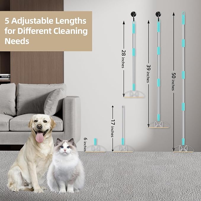 Ultra & Pro LINTPLUS Combo: 50" Stand-Up Carpet Rake - Image 4