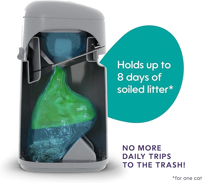 Litter Genie Easy Roll Cat Litter Disposal Pail | Odour Control, Refill Bags & - Image 4