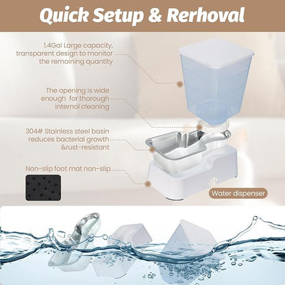 Automatic 5.4L/1.4Gal Pet Waterer, Pet Automatic Dog Water Dispenser Gravity - Image 4