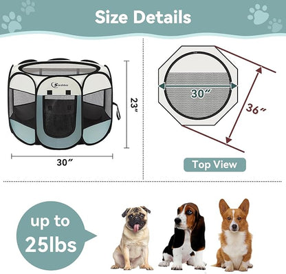 Dog Playpen, Puppy Pet Playpen, Medium Dogs Tent Crates Cage Indoor/Outdoor - Image 7