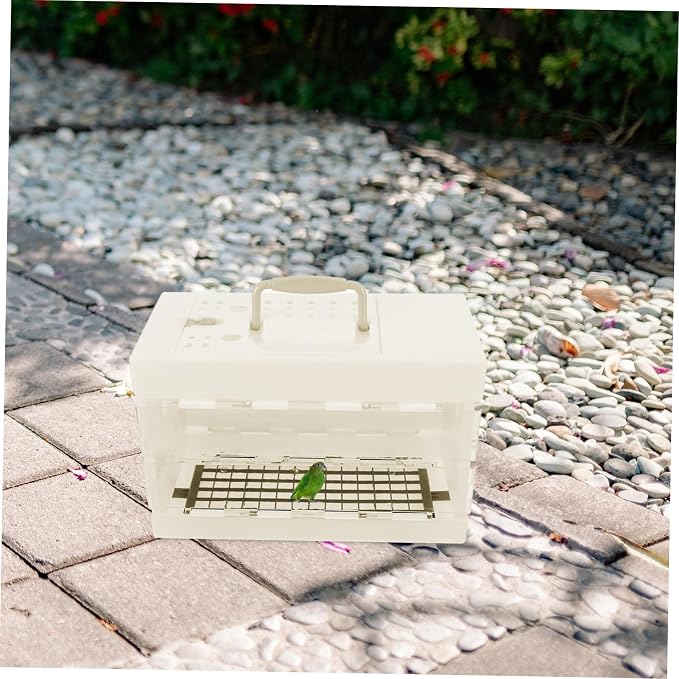 POPETPOP Parakeet Cage Bird Travel Carrier Small Bird Cage - Image 5