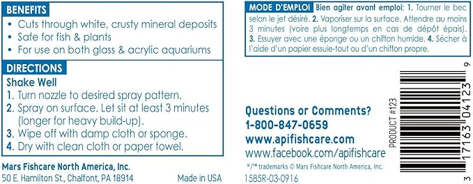 API SAFE & EASY Aquarium Cleaner Spray 8-Ounce Bottle - Image 3