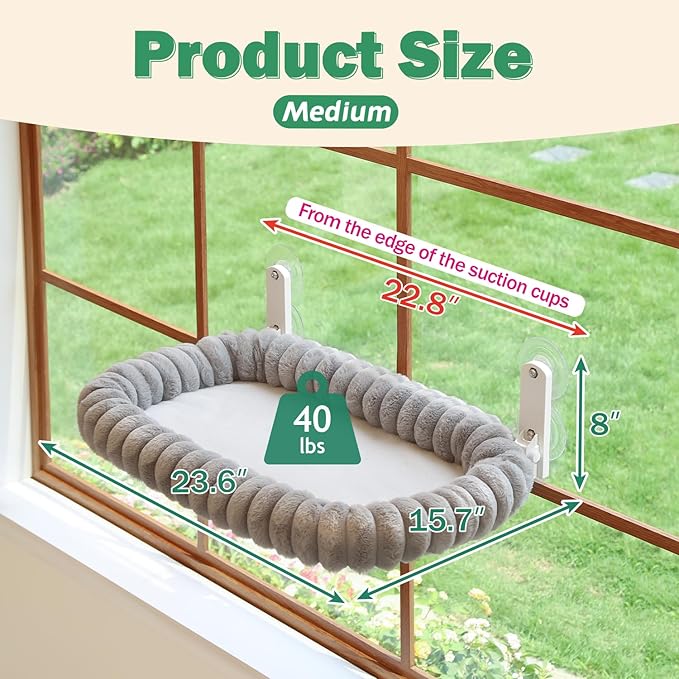 Zakkart SnugCloud Foldable Cat Window Perch - Image 3